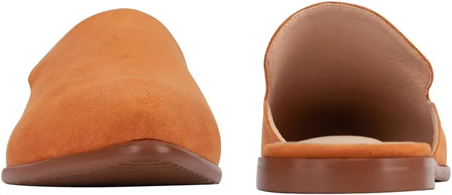 Maypie Womens Flat Mules Closed Pointed Toe Slip On Loafer Slides Backless Shoes