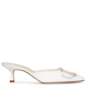 Maysale pearl 50 white mules