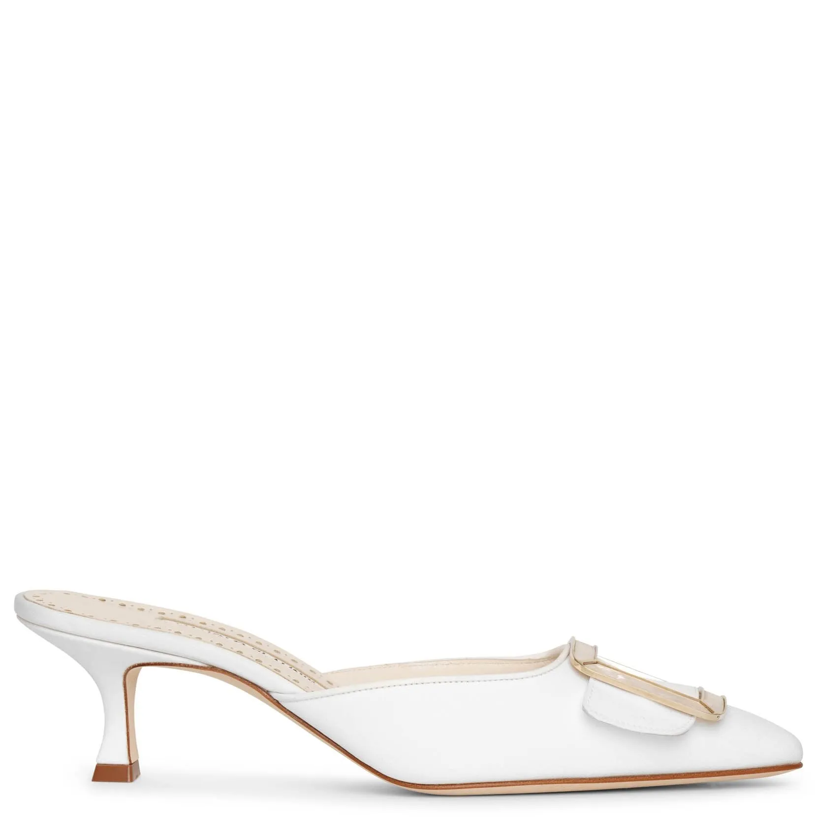 Maysale pearl 50 white mules