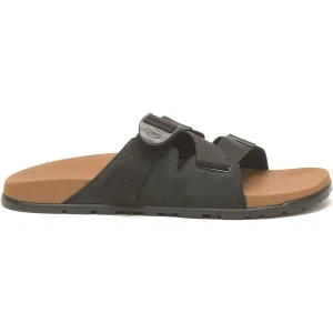 Men's Lowdown Leather Slide Sandal In Black