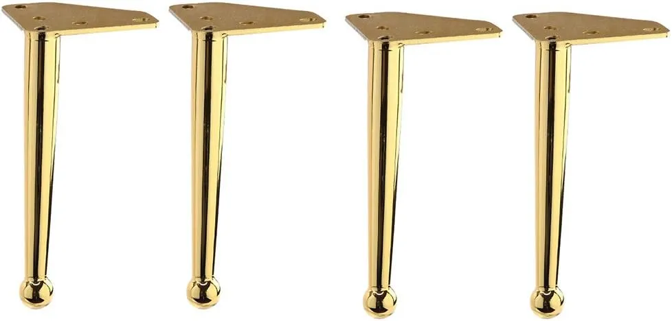 Metal Iron Bracket Furniture feet Welding Straight Cone feet Hardware Sofa feet Bathroom Cabinet Bracket Coffee Table Support feet (4 Pack)
