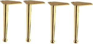 Metal Iron Bracket Furniture feet Welding Straight Cone feet Hardware Sofa feet Bathroom Cabinet Bracket Coffee Table Support feet (4 Pack)