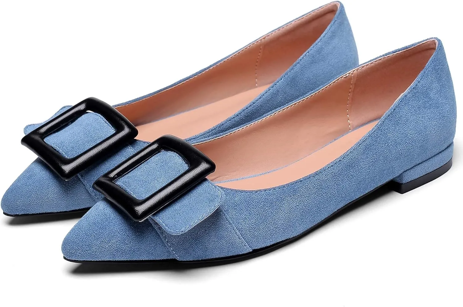 Mettesally Women's Pointed Toe Ballet Flat Shoes Cap Toe Classic Ballet Flats Walking Shoes Casual Formal Slip-On Flat Dress Shoes