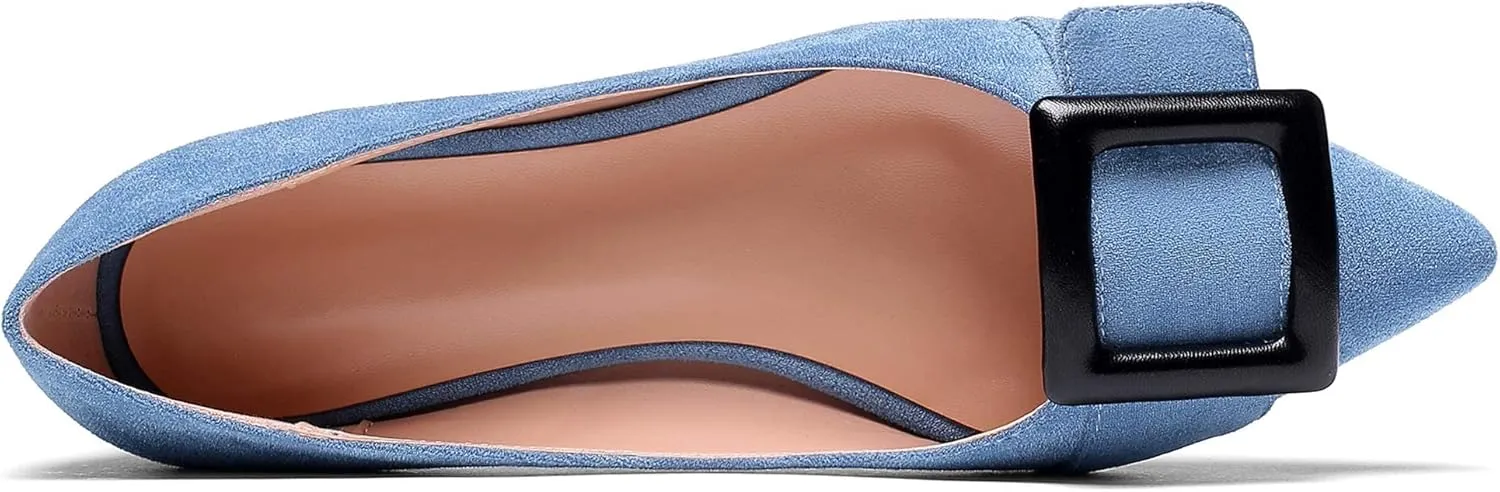 Mettesally Women's Pointed Toe Ballet Flat Shoes Cap Toe Classic Ballet Flats Walking Shoes Casual Formal Slip-On Flat Dress Shoes