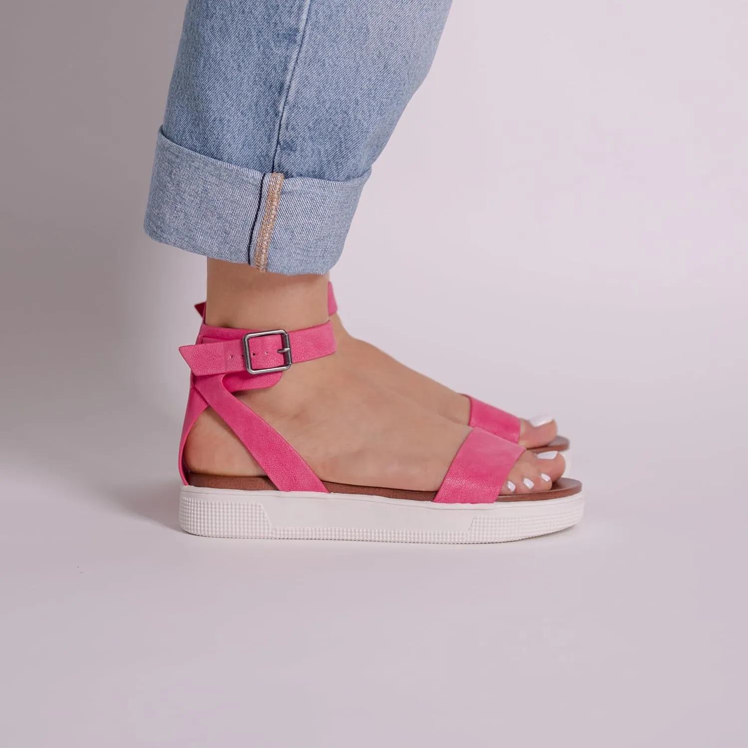MIA Shoes Ellen Womens Ankle Strap Platform Sandals