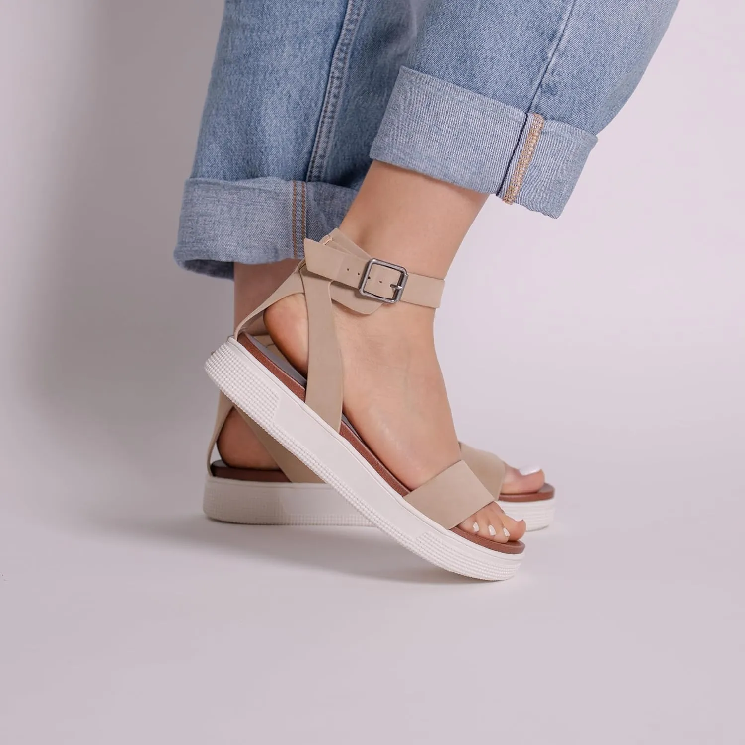 MIA Shoes Ellen Womens Ankle Strap Platform Sandals