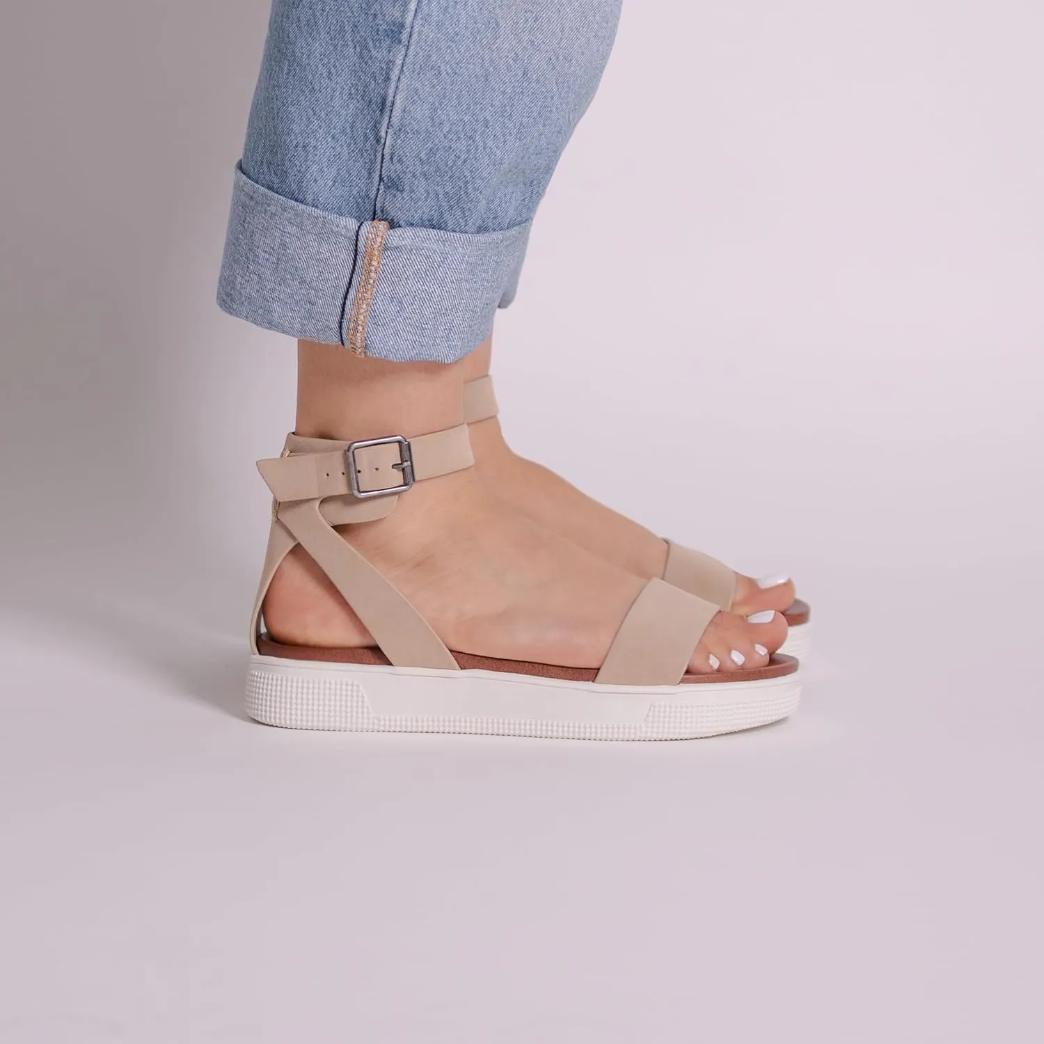 MIA Shoes Ellen Womens Ankle Strap Platform Sandals