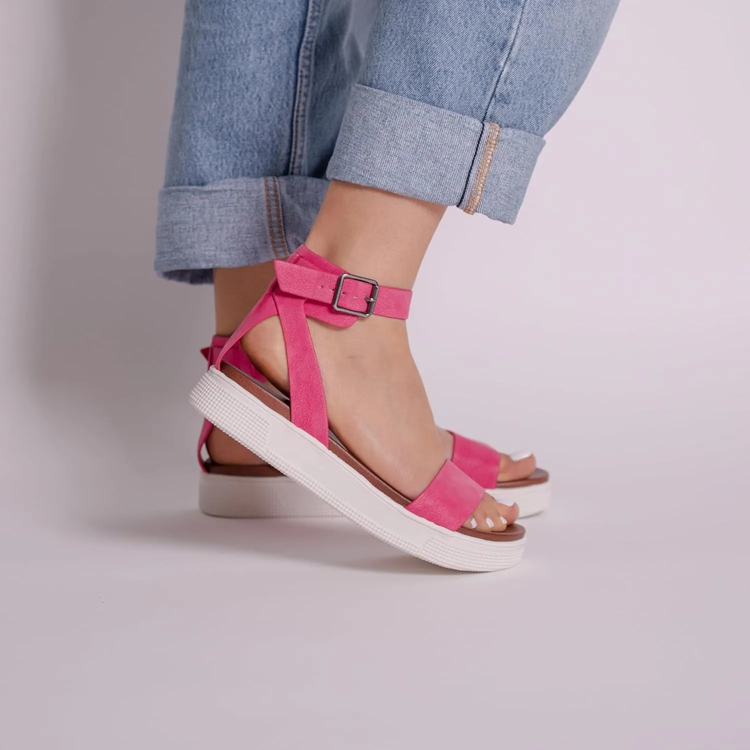 MIA Shoes Ellen Womens Ankle Strap Platform Sandals
