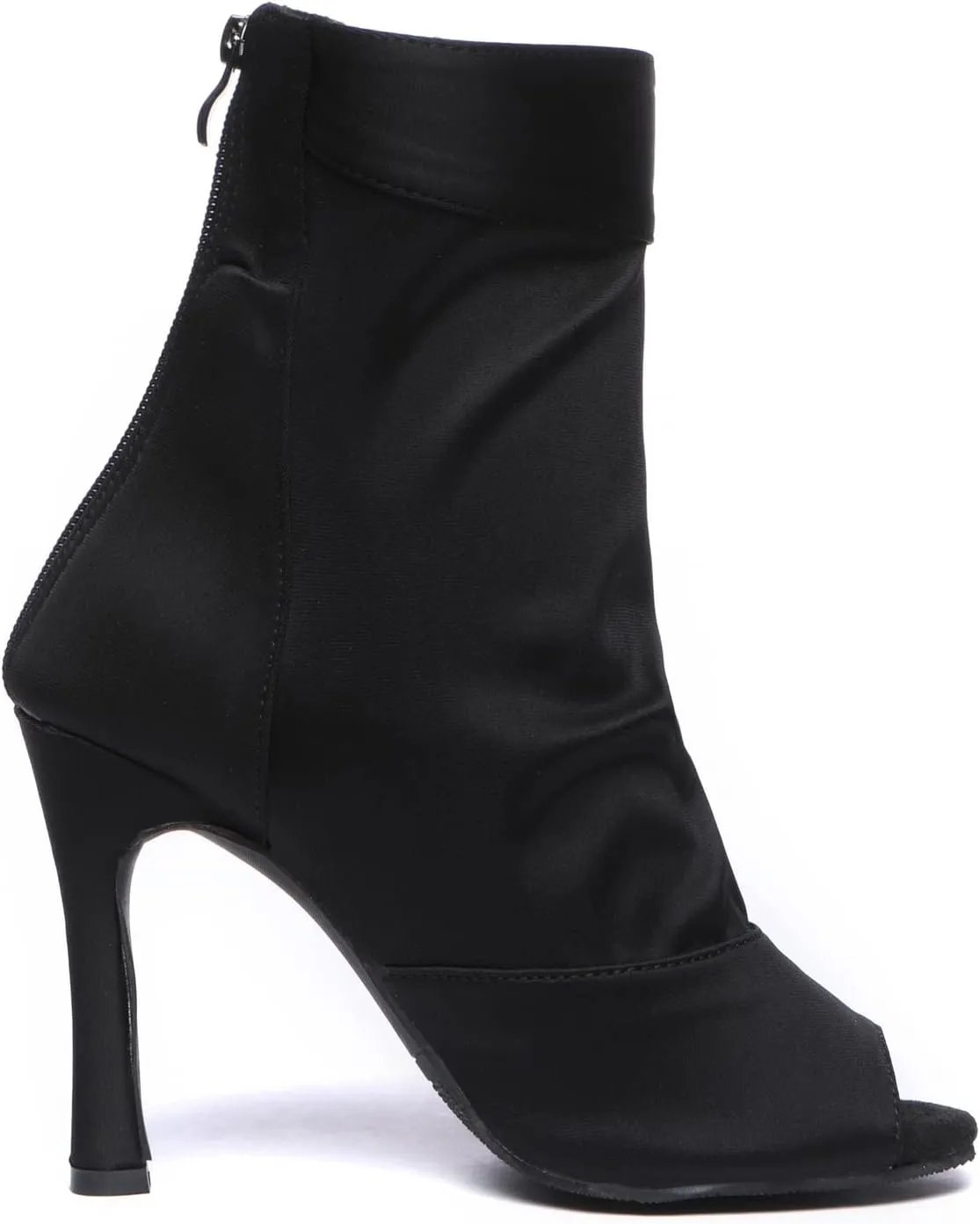 Minishion Womens Latin Dance Sandal Booties Zip Party Evening Boots Shoes