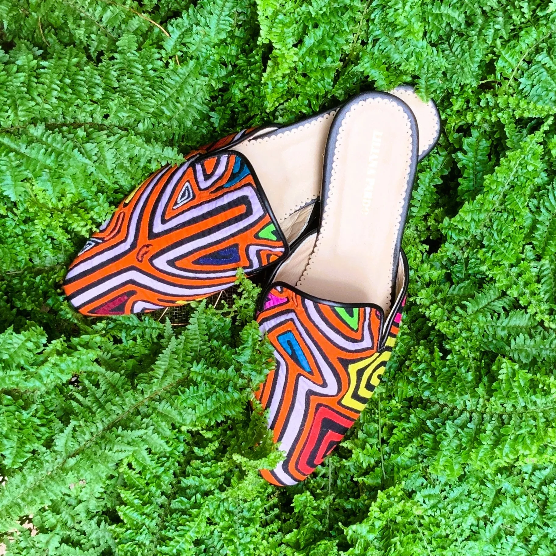 Mola Mules | Black Multicolor