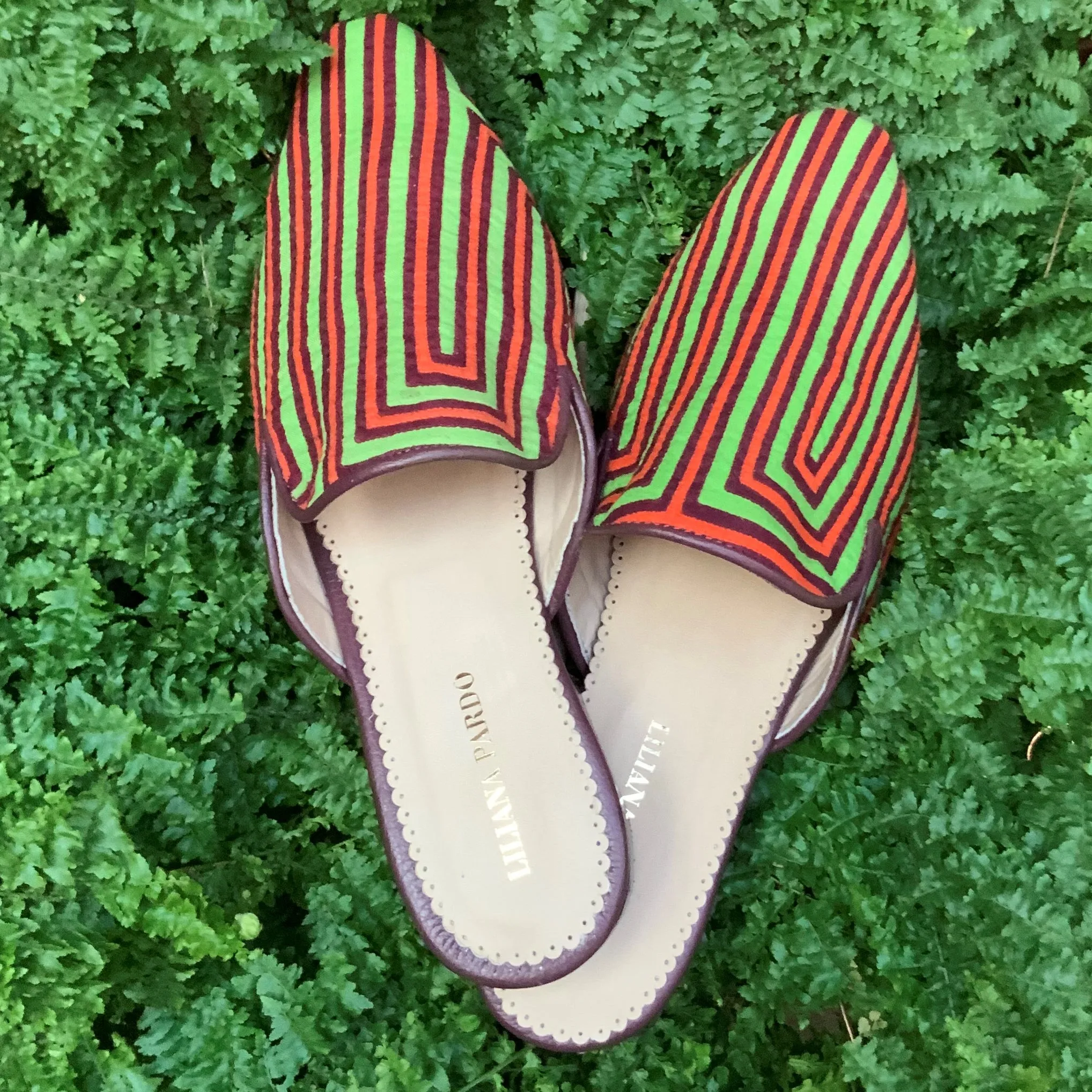 Mola Mules | Green Multicolor