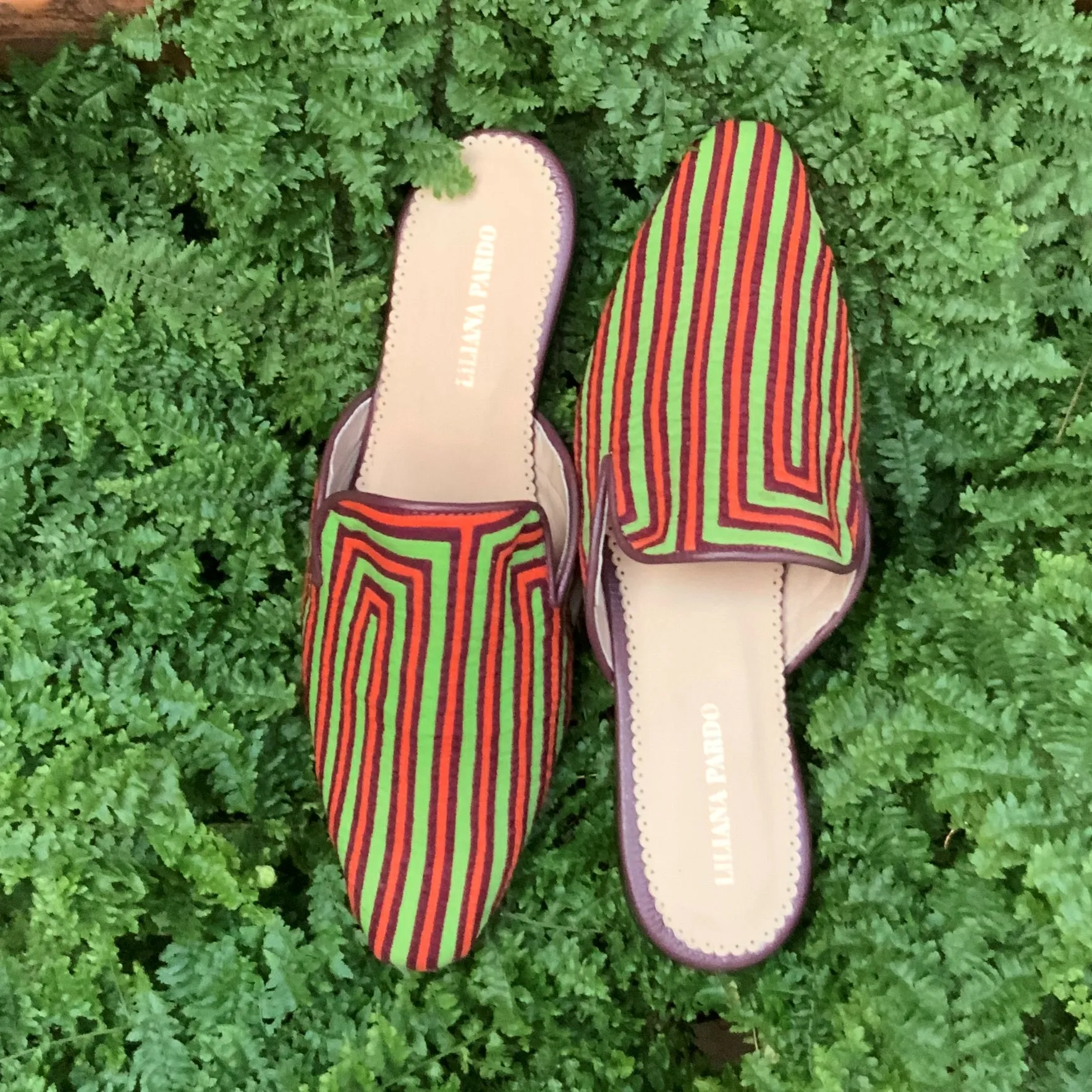 Mola Mules | Green Multicolor
