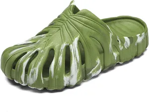 Monstera Slippers,Leaf Thick Sole Pillow Quick Drying Breathable Beach Open Toe Slippers Indoor And Outdoor Slides