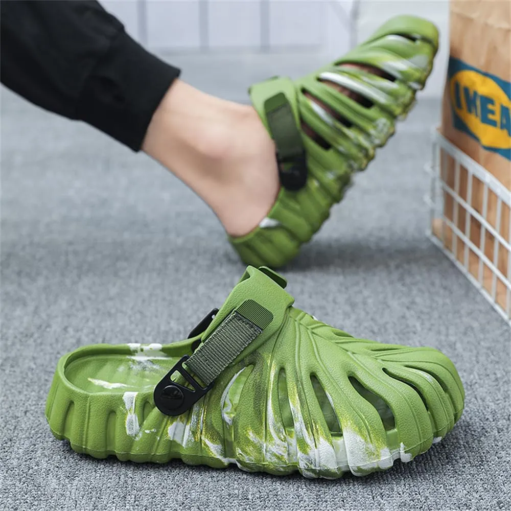 Monstera Slippers,Leaf Thick Sole Pillow Quick Drying Breathable Beach Open Toe Slippers Indoor And Outdoor Slides