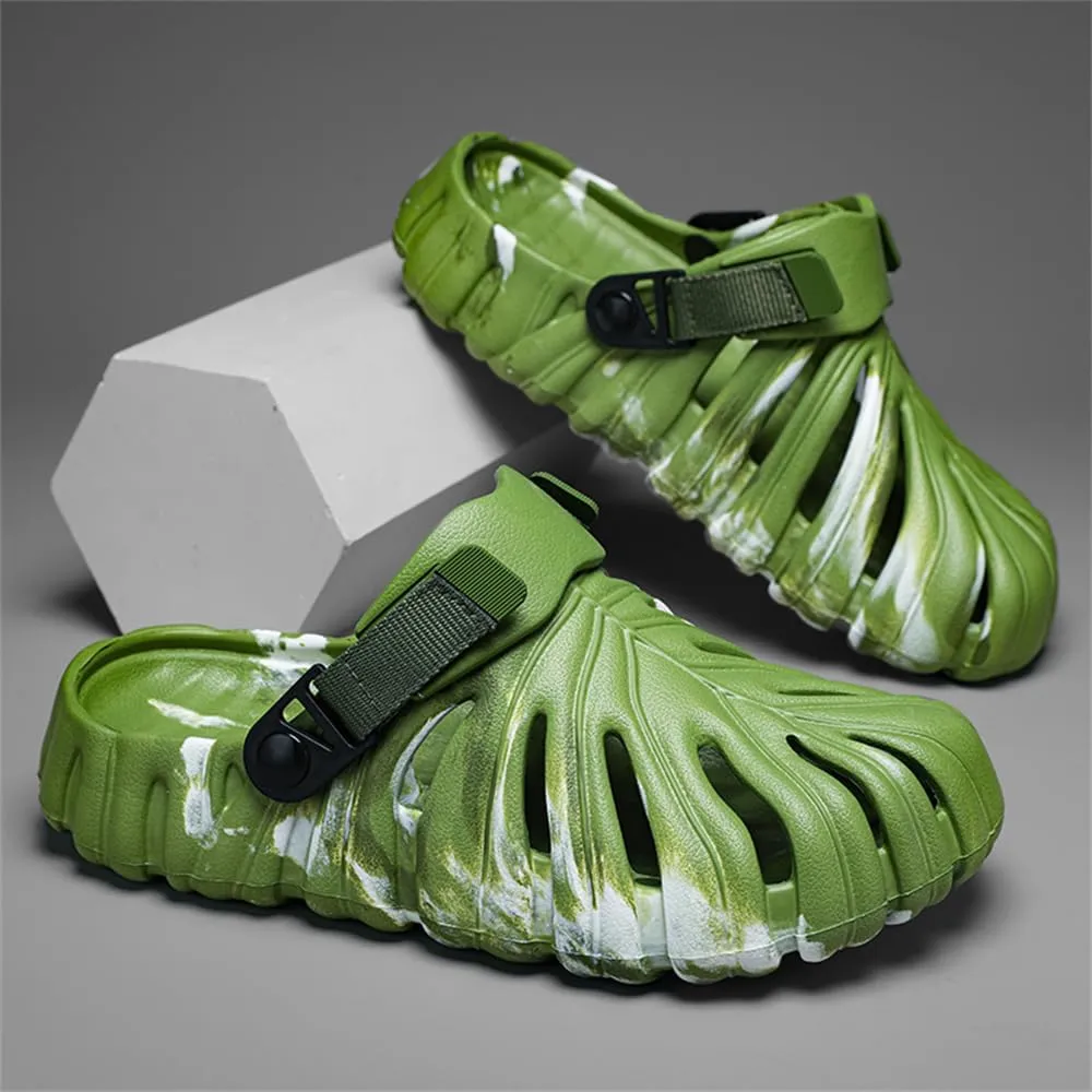 Monstera Slippers,Leaf Thick Sole Pillow Quick Drying Breathable Beach Open Toe Slippers Indoor And Outdoor Slides