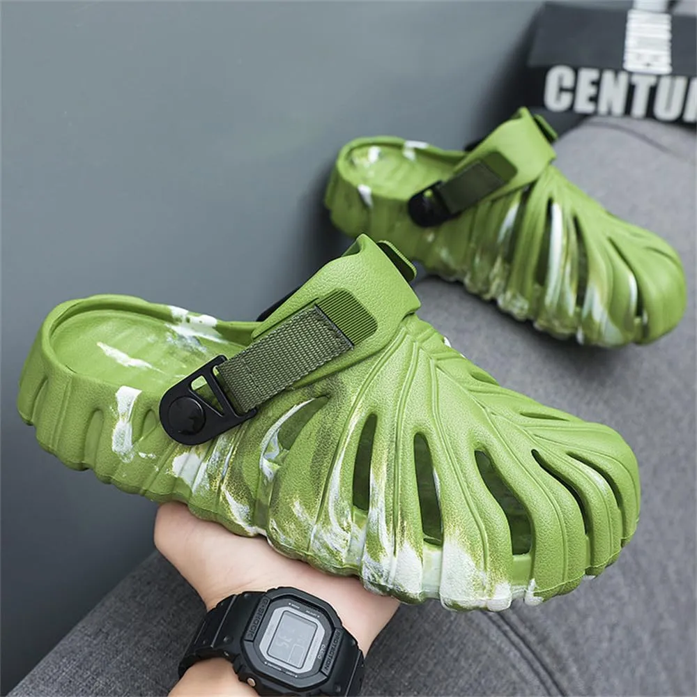 Monstera Slippers,Leaf Thick Sole Pillow Quick Drying Breathable Beach Open Toe Slippers Indoor And Outdoor Slides