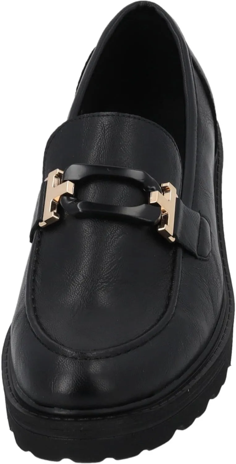 Mungrars Women's Moccasins - Elegant Slippers in Trendy Colours - Comfortable Loafers with Decorative Buckle - Fashionable Low Shoes