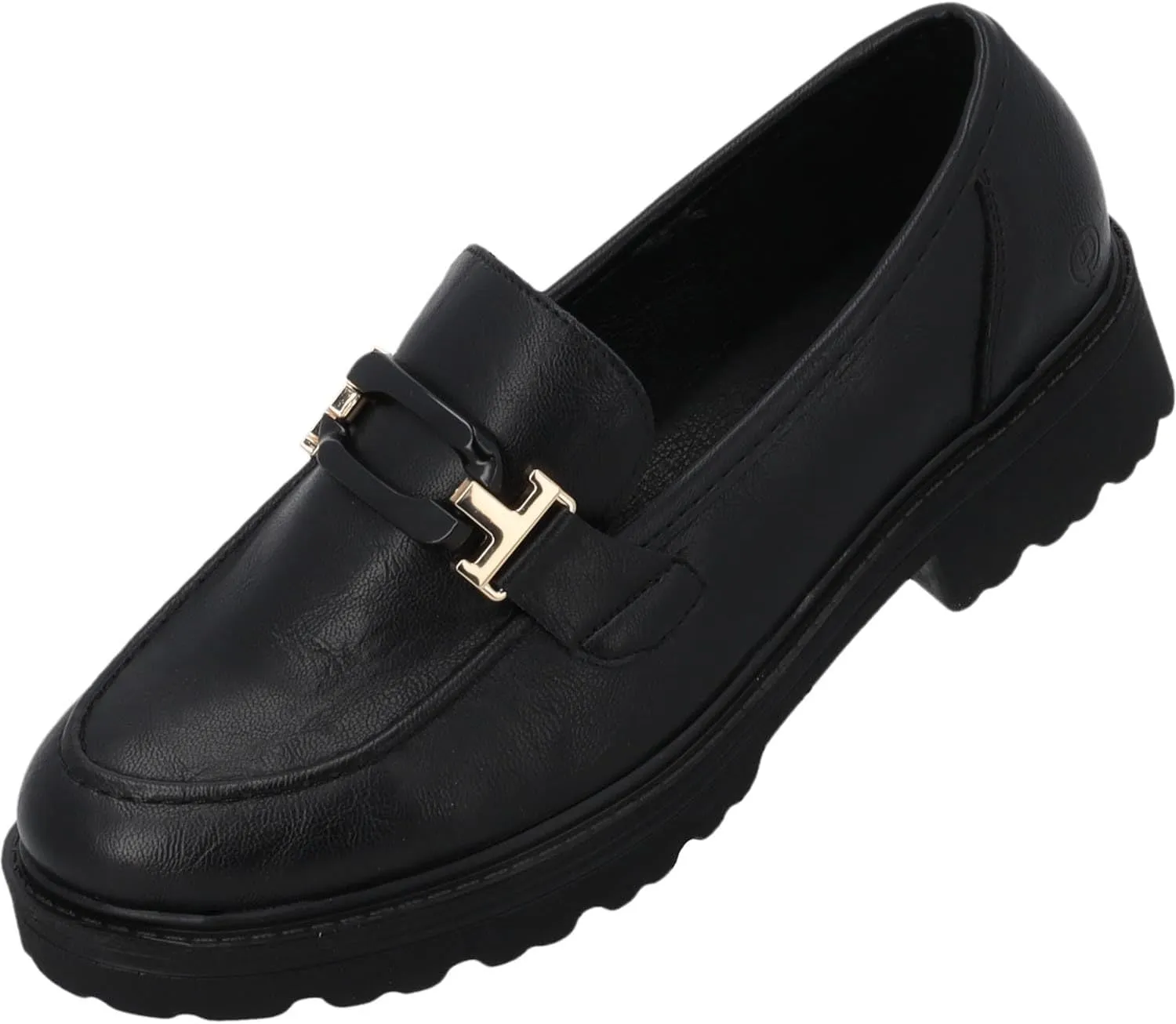 Mungrars Women's Moccasins - Elegant Slippers in Trendy Colours - Comfortable Loafers with Decorative Buckle - Fashionable Low Shoes