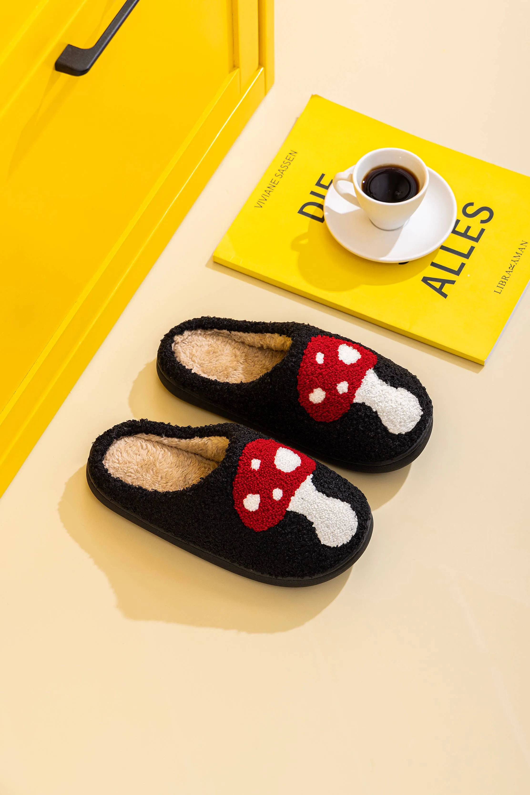Mushroom Illustrated House Slippers | Small