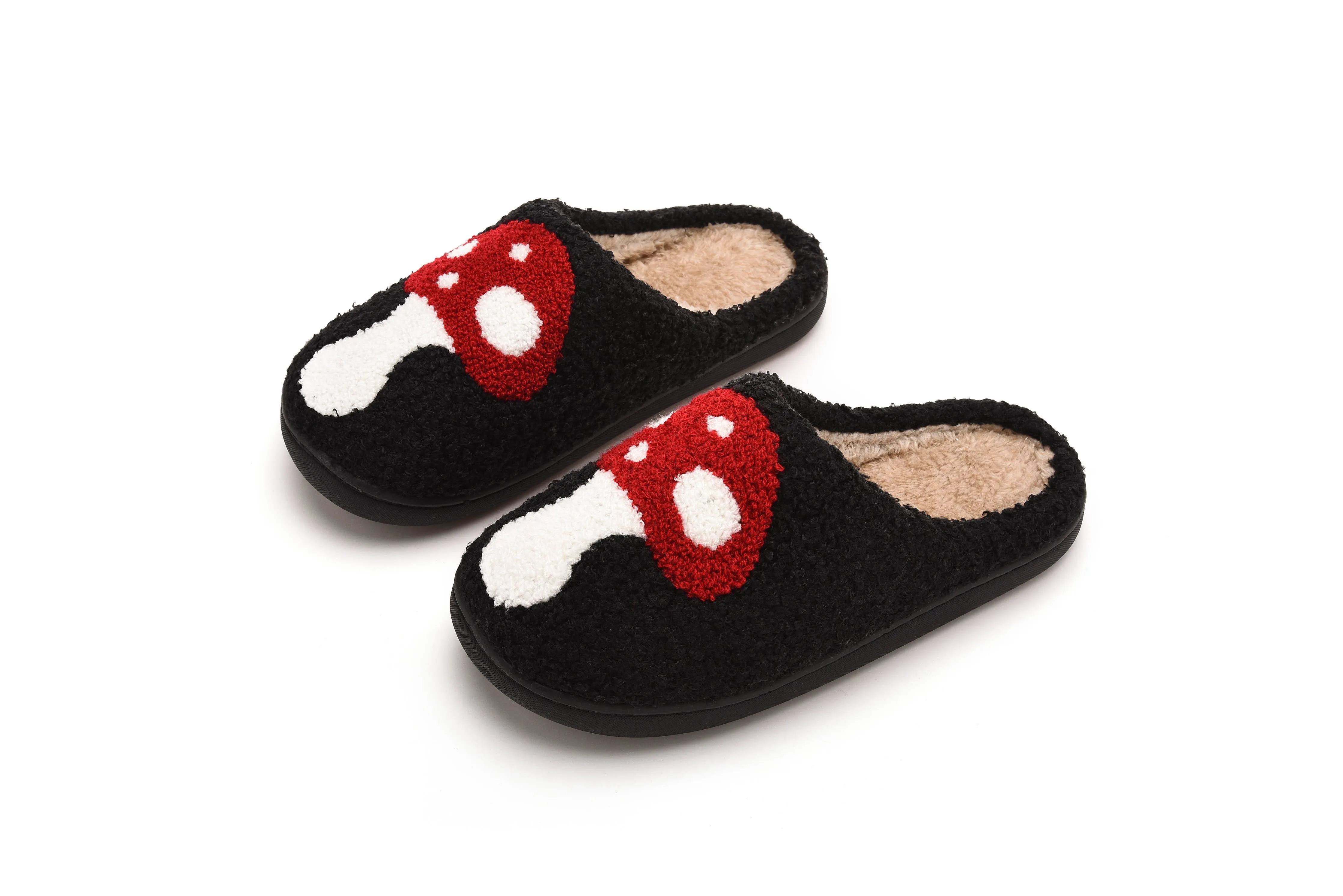 Mushroom Illustrated House Slippers | Small