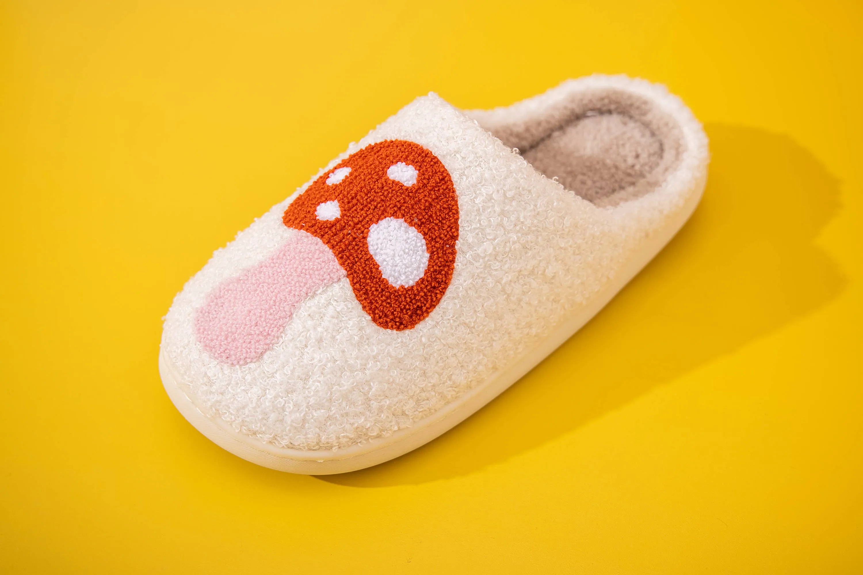 Mushroom Illustrated House Slippers | Small