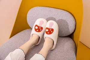 Mushroom Illustrated House Slippers | Small