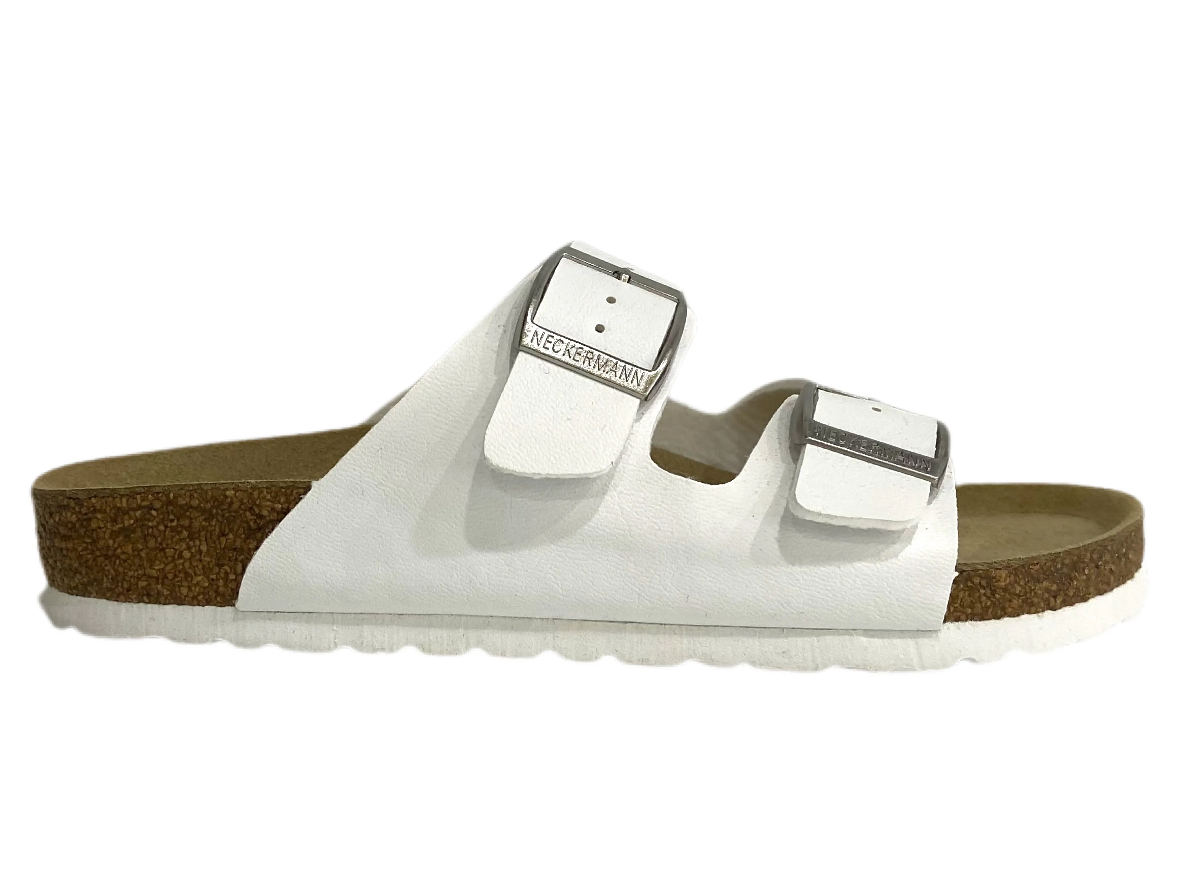 NECKERMANN Double Bar N2618 - White/Silver Buckle