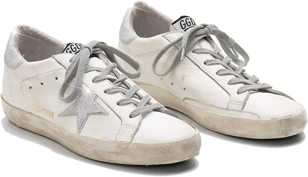 nesho Women's Trainers Sneakers Leather Casual Walking Shoes Super Star Slide