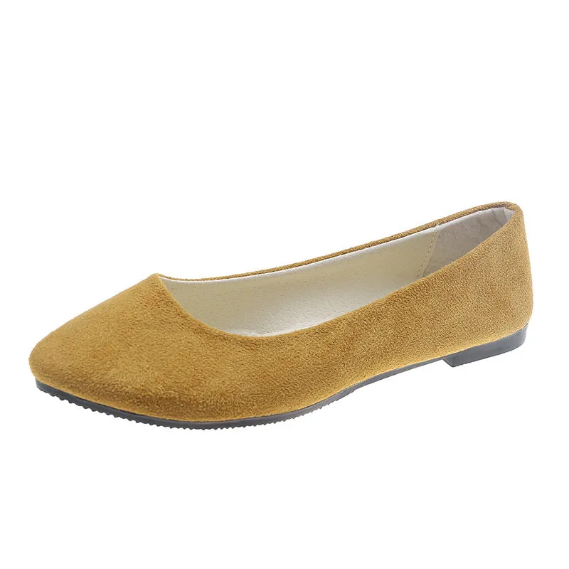 New Suede Pointed Candy-colored Large Size