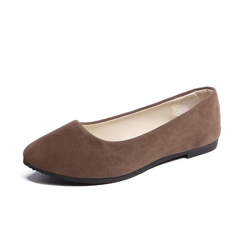 New Suede Pointed Candy-colored Large Size