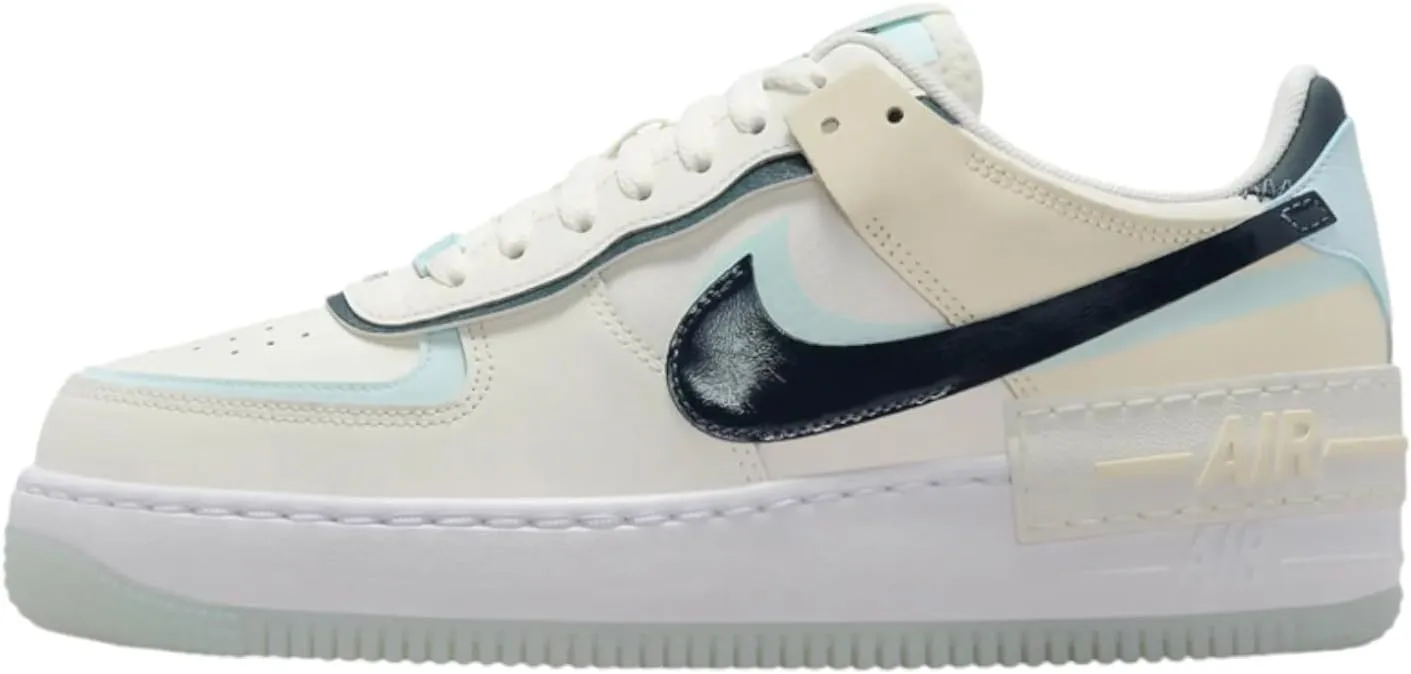 Nike Air Force 1 Shadow Women's Shoes (DZ1847-107, Sail/Glacier Blue/Coconut Milk/Armory Navy) Size 7.5