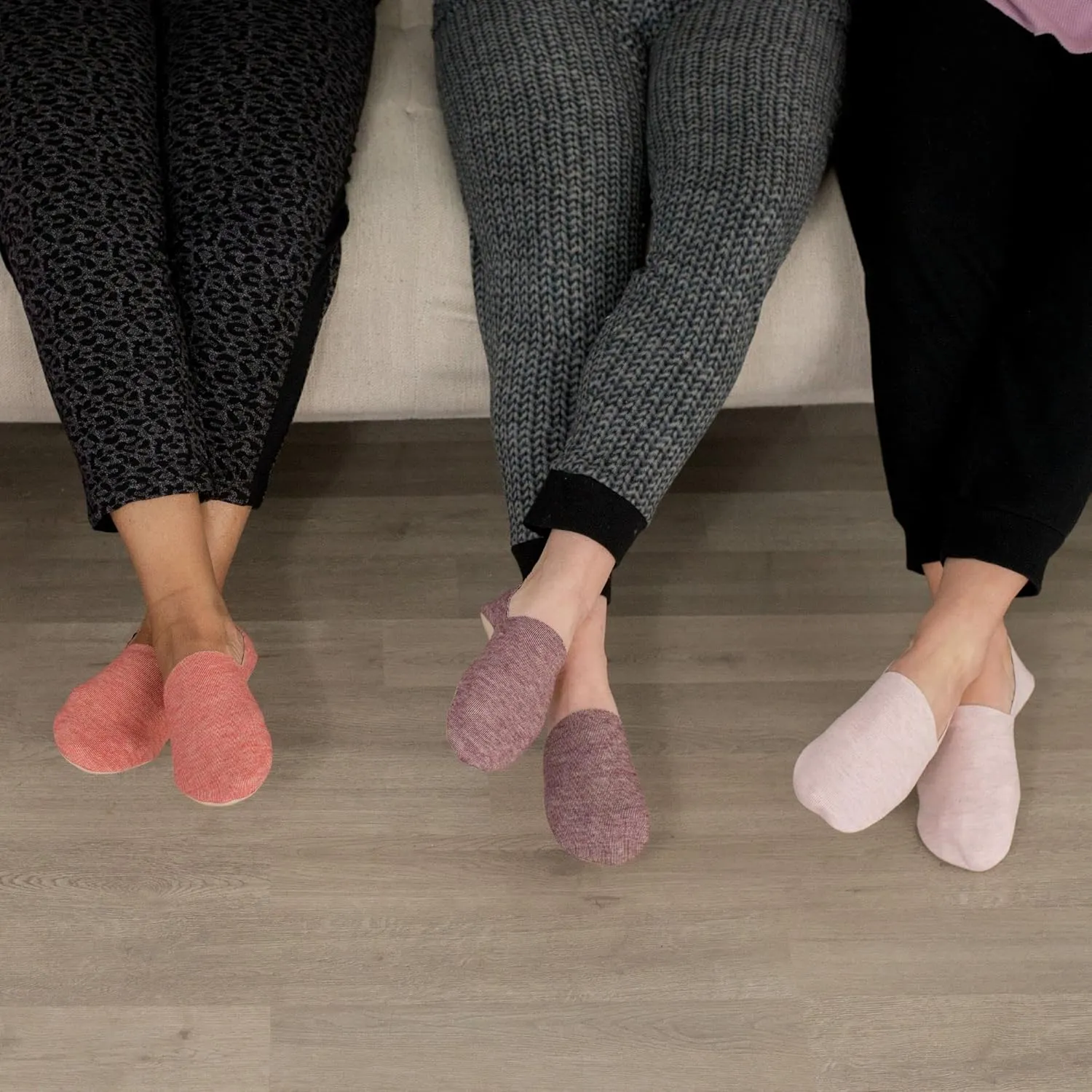 No Show Cushion Lounge Slipper Sock for Women with Anti-Skid Bottom and Heel Grippers