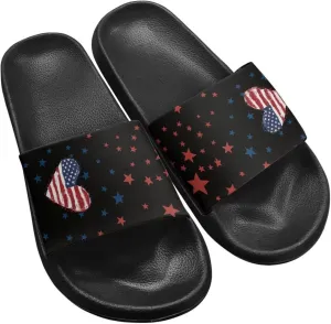 Non Slip Matching Slippers for Couples Custom Slippers for Women and Men Fashion Summer Beach Pool Dating Slides Size 5-12.5 Black Sole