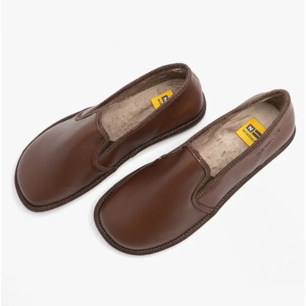 Nordikas 663 (DUBLIN) Mens Leather Mule Slippers Marron