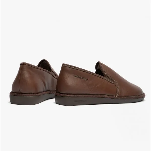 Nordikas 663 (DUBLIN) Mens Leather Mule Slippers Marron