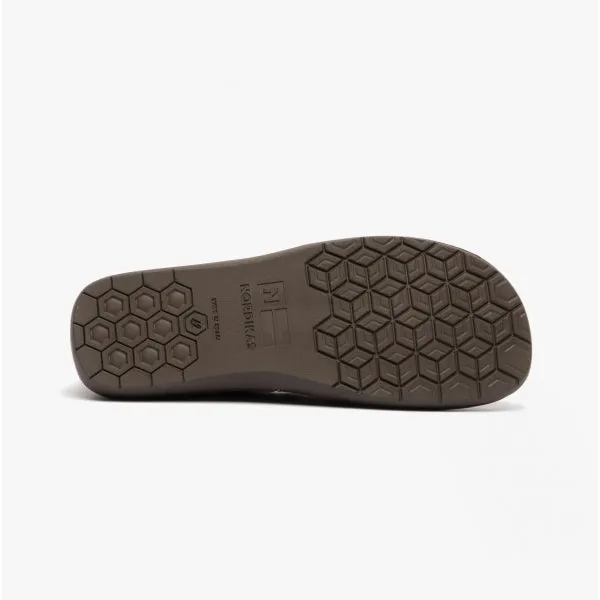 Nordikas 663 (DUBLIN) Mens Leather Mule Slippers Marron