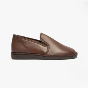 Nordikas 663 (DUBLIN) Mens Leather Mule Slippers Marron