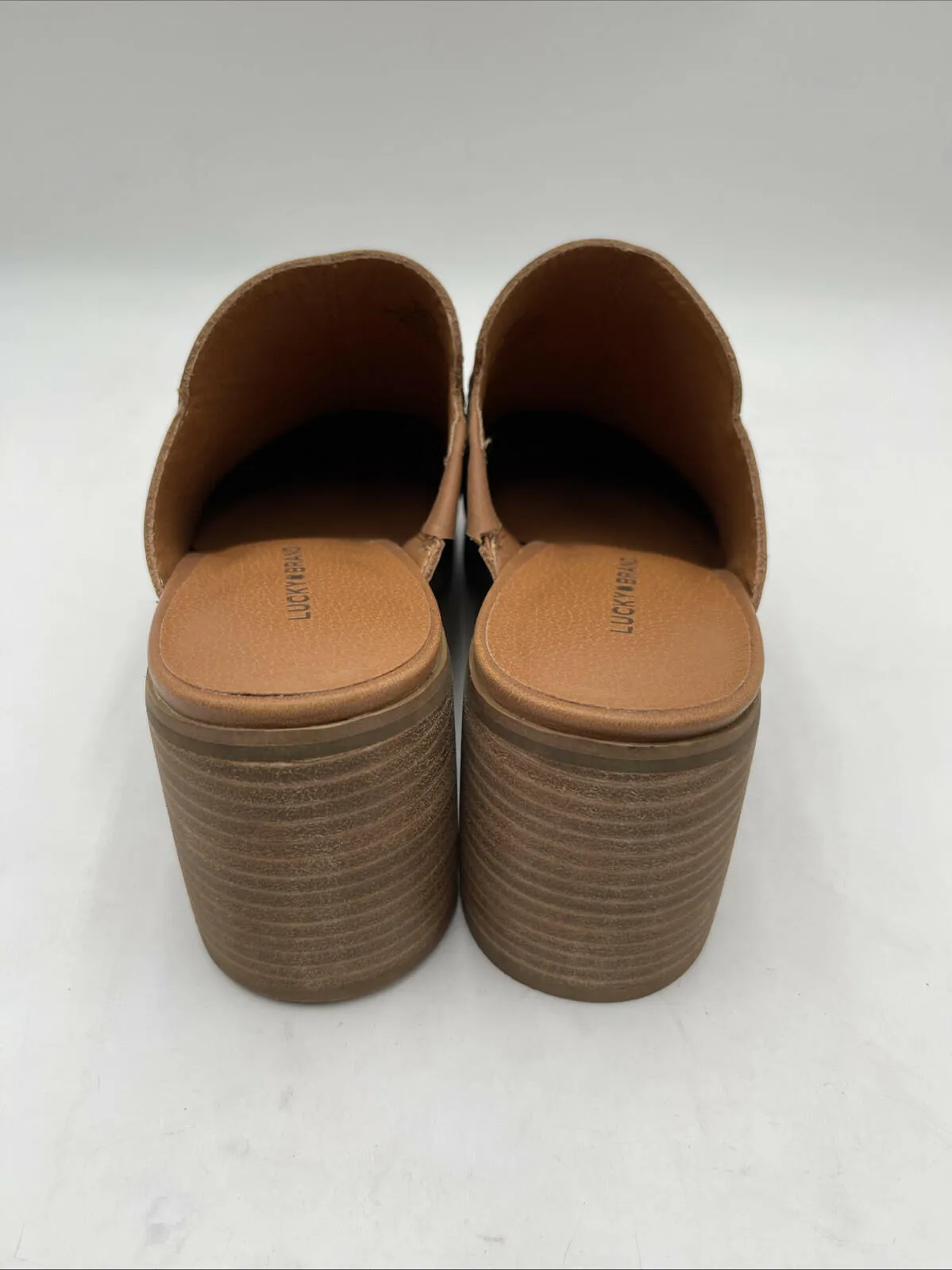 NWOB Women’s Lucky Brand Qewel Mule Brown Size 9M/40 - Like New