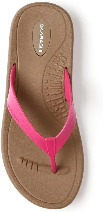 OKABASHI Women's Breeze Flip Flop | Contoured Footbed w/Arch Support for All-Day Comfort | Slip-Resistant & Waterproof | Sustainably Made in The USA