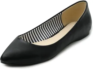 Ollio Women's Ballet Shoe Comfort Basic Light Multi Color Flat