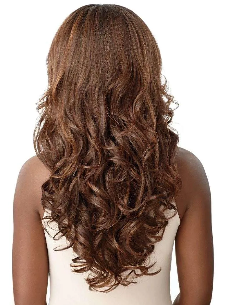 Outre Synthetic Quick Weave Half Wig - NEESHA H304 (Color:2 Dark Brown)