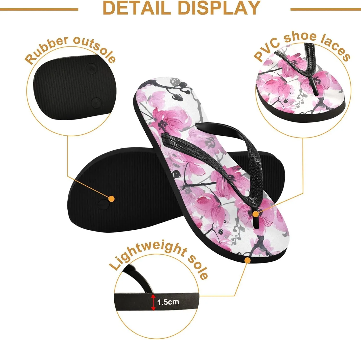 Oyihfvs Flip Flops Flip Sandal Home Slippers Hotel Spa Bedroom for Men Women XS-XXL
