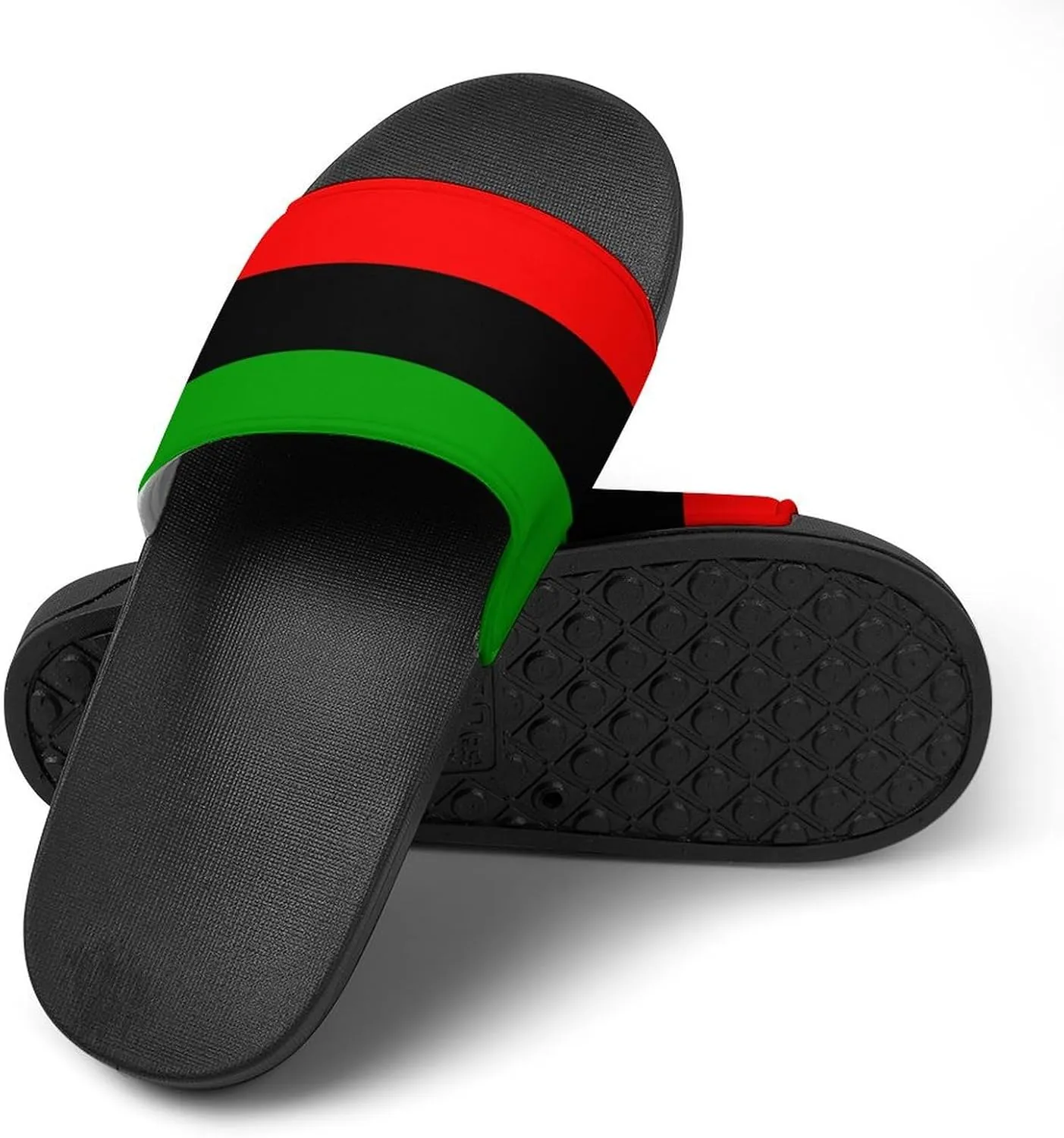 Pan African Flag House Slippers for Women Men Shower Slides Bathroom Sandals