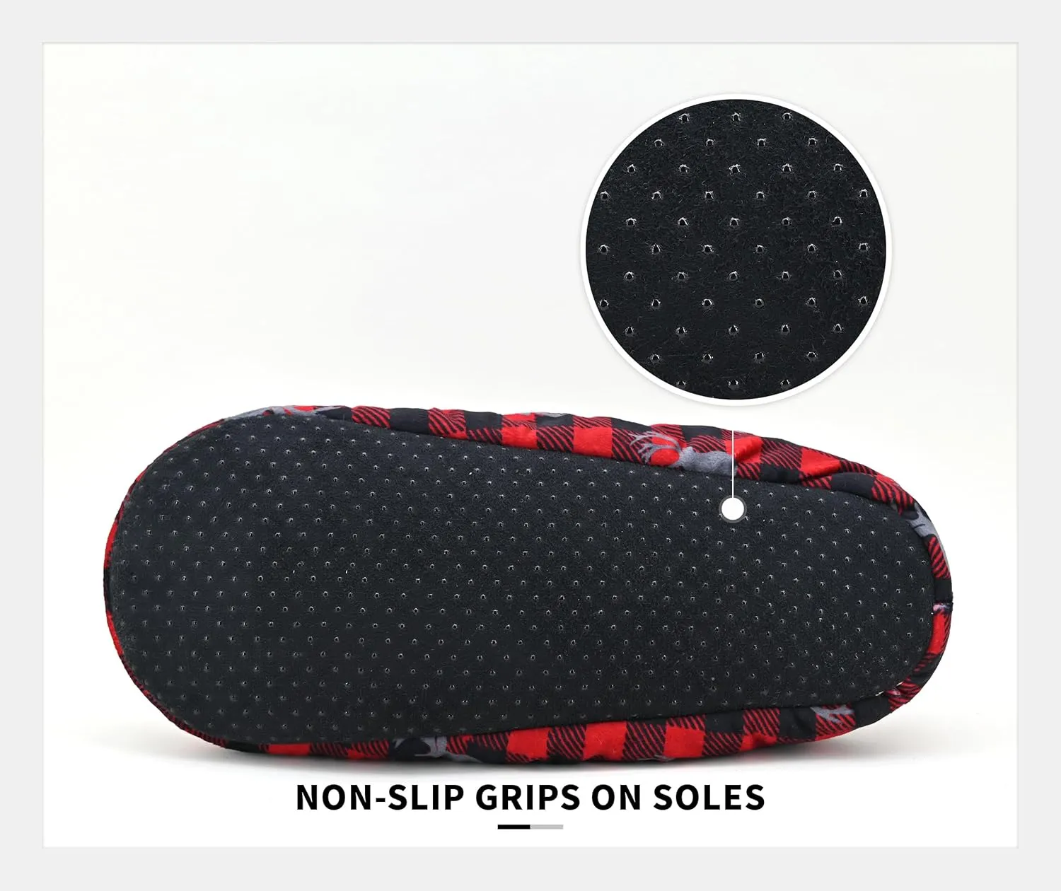 Panda Bros Mens Slipper Socks With Non Skid Bottoms, Warm Slipper Socks With Grippers For Men, Fuzzy House Slippers