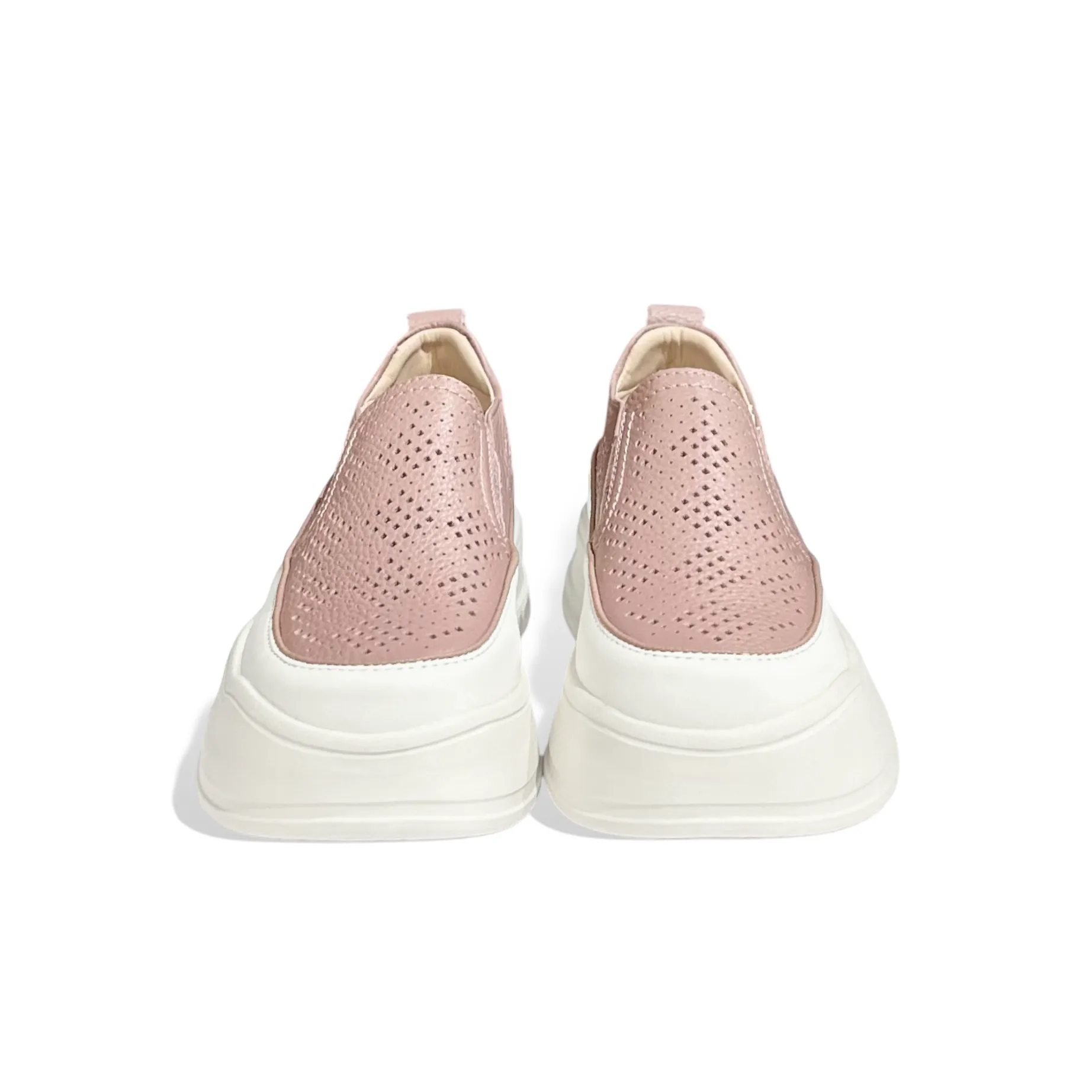 Perforated Slip-On Platform Sneakers