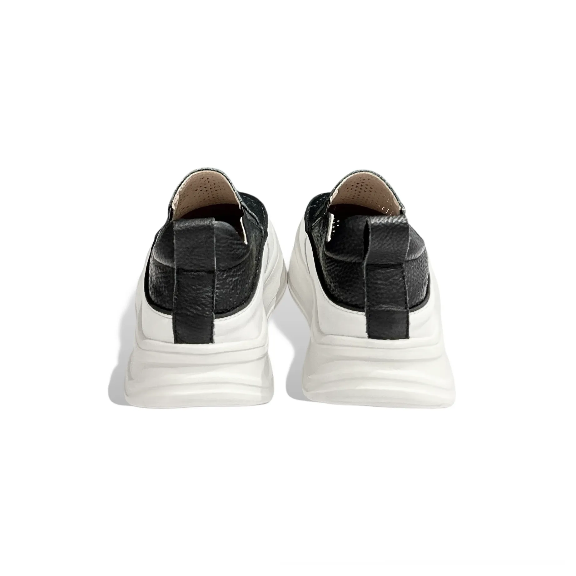 Perforated Slip-On Platform Sneakers