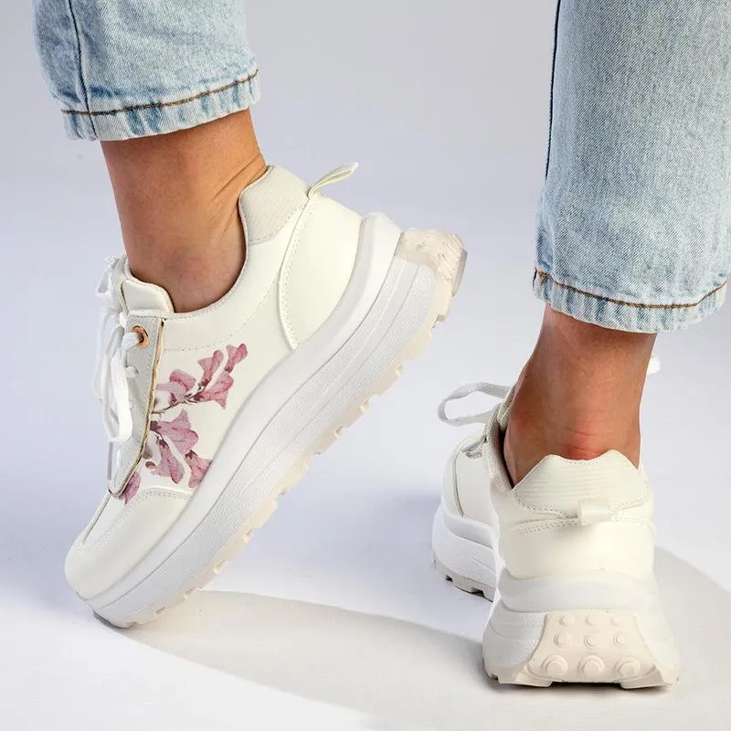 Pierre Cardin Fluers 3 Printed Lace Up Sneaker - White Multi