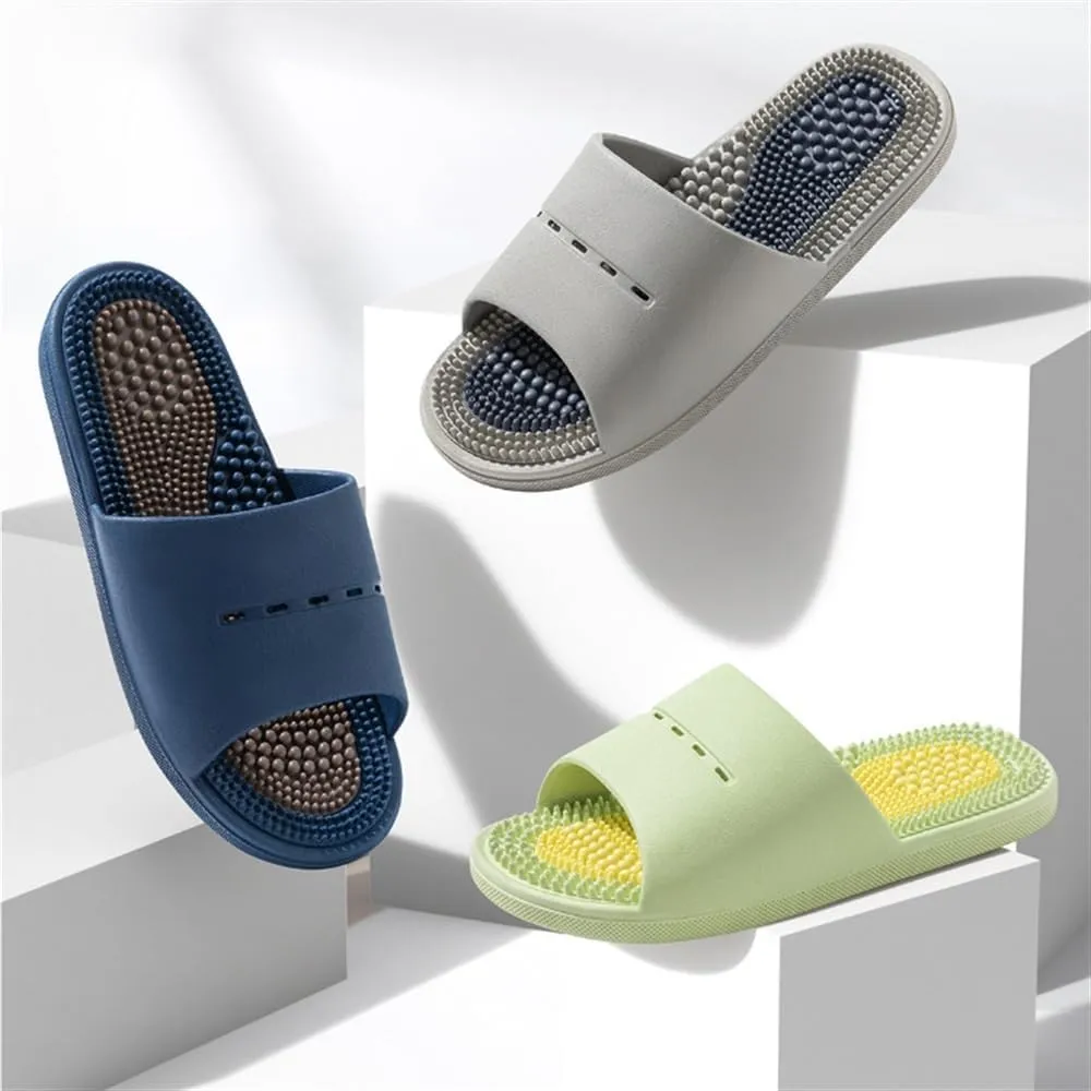 Plantar Fasciitis age Slippers Men Women Shiatsu Home Acupressure age ls Reflexology Foot ager Non-Slip Shower Shoes Pain Relief & Muscle Relaxation(Blue,42/43 EU)