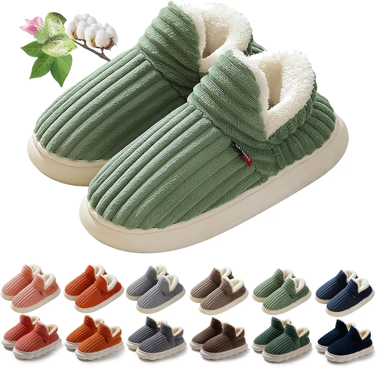 Pluffi-Pluffi Slipper Booties, Pluffi The Cozy Stylish Slipper, Winter Anti-Slip Fuzzy Warm Comfy Cloud Slippers Women Men