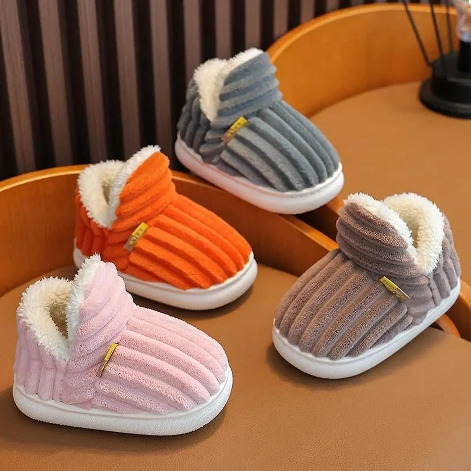Pluffi Slipper Booties For Kids Women Men, Winter Fuzzy Warm Cute Non-Slip Thick-Soled Slippers, Cozy Plush House Shoes